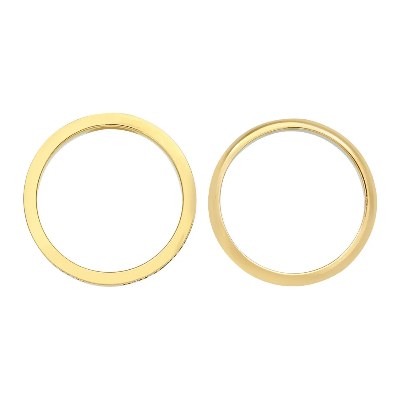 Elli "Bandring | Kristall (Weiß)< Ringe|Vergoldet