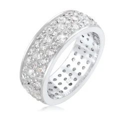 Elli "Bandring | Zirkonia ( Weiß )< Ringe|Vergoldet