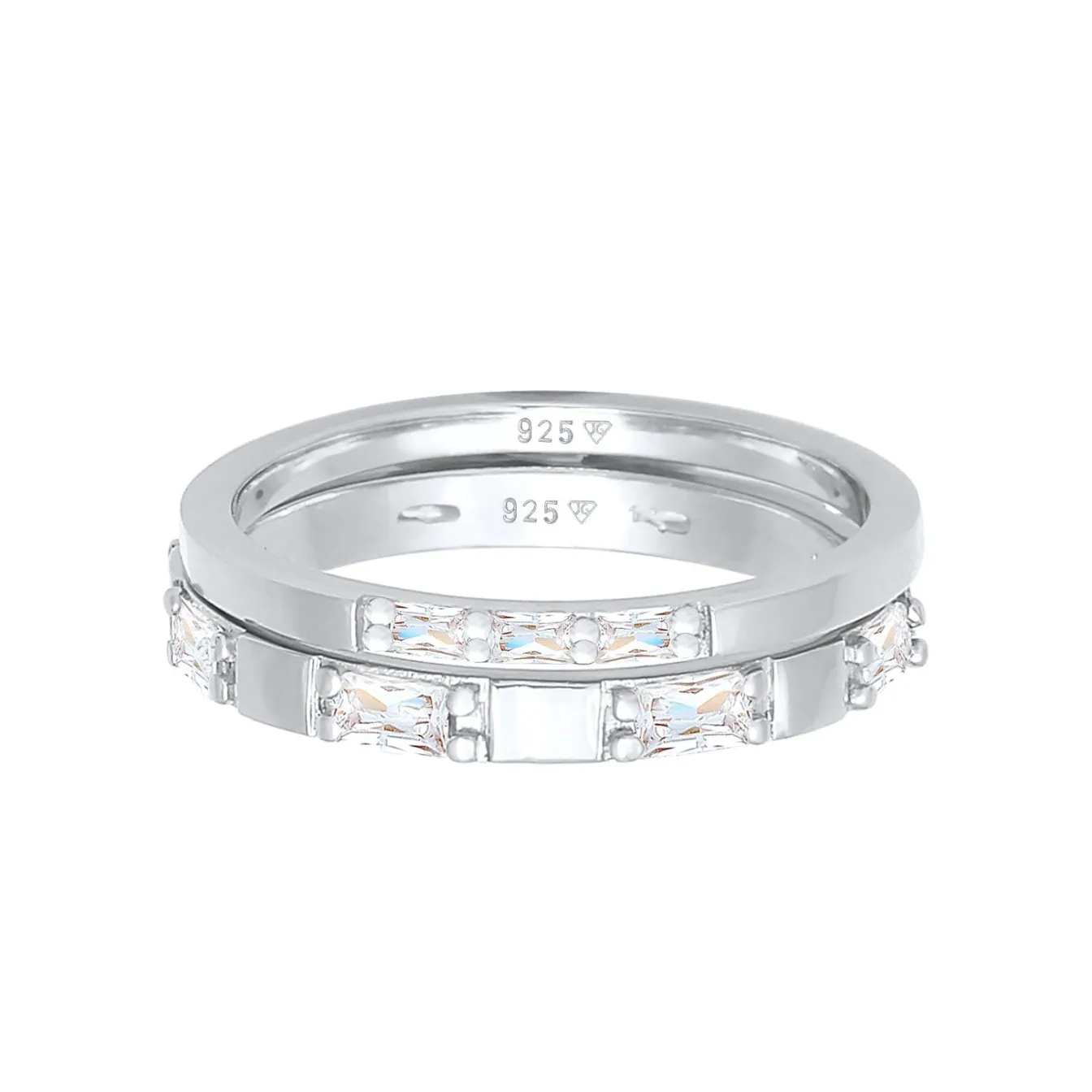 Elli "Bandring | Zirkonia ( Weiß )< Ringe|Vergoldet