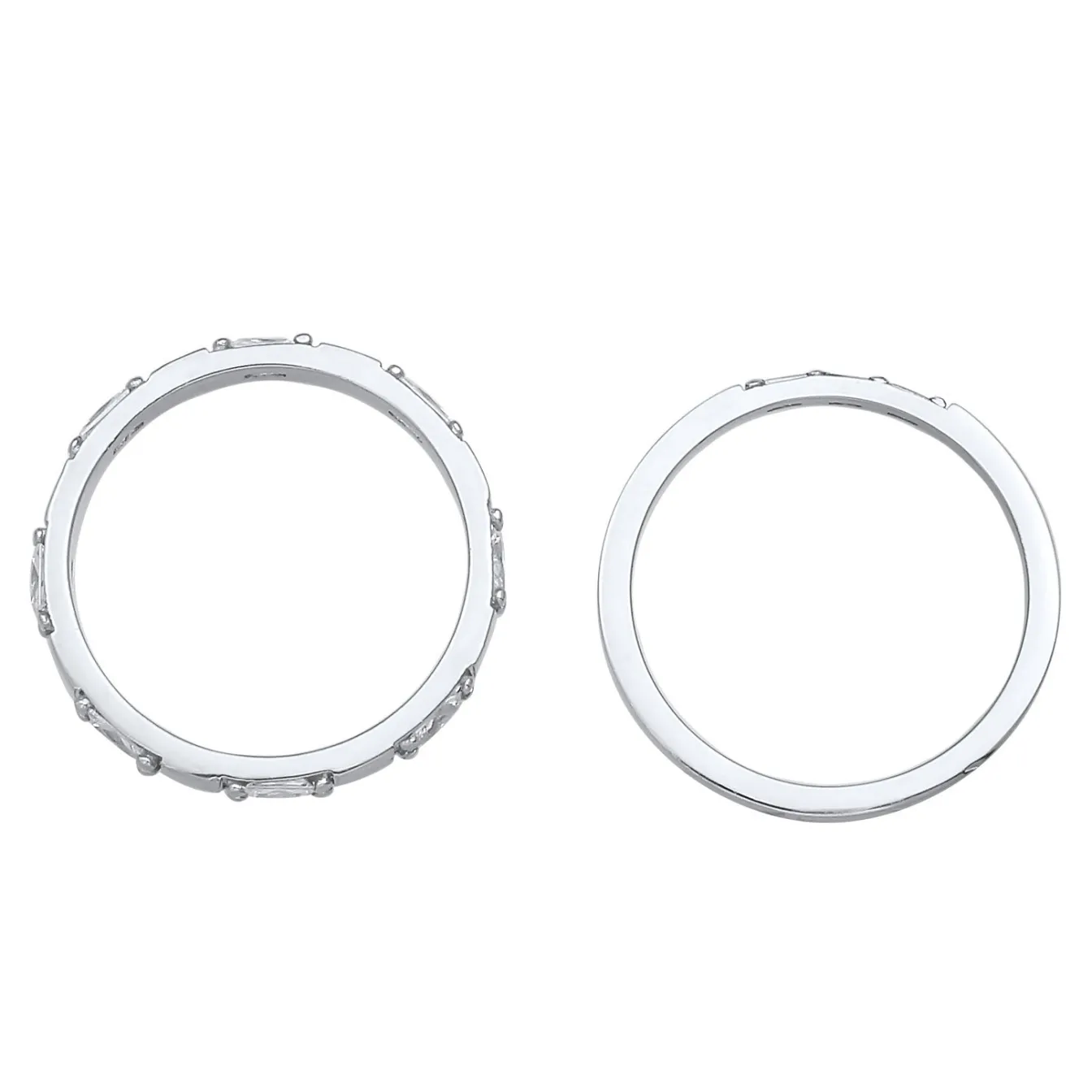 Elli "Bandring | Zirkonia ( Weiß )< Ringe|Vergoldet