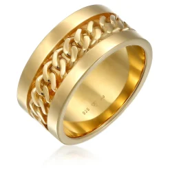 Elli "Bandring Chain< Vergoldet|Ringe