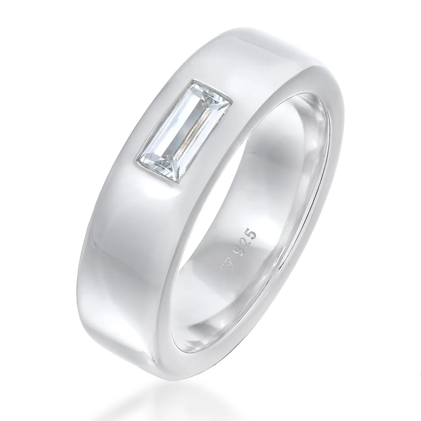 Elli "Bandring Elegant | Topas (weiß)< Ringe|Silber