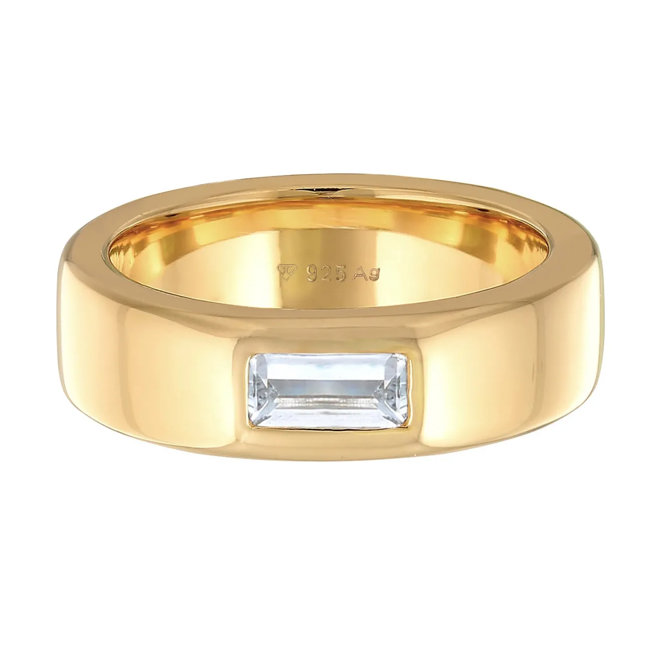 Elli "Bandring Elegant | Topas (weiß)< Ringe|Silber