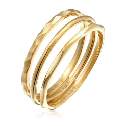 Elli "Bandring 3er Set< Ringe|Vergoldet