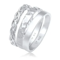 Elli "Bandring 3er Set< Ringe|Vergoldet