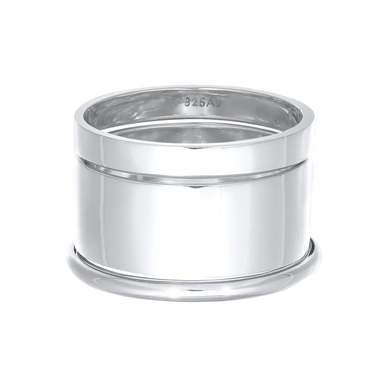 Elli "Bandring 3er Set Breit & Schmal< Ringe|Silber