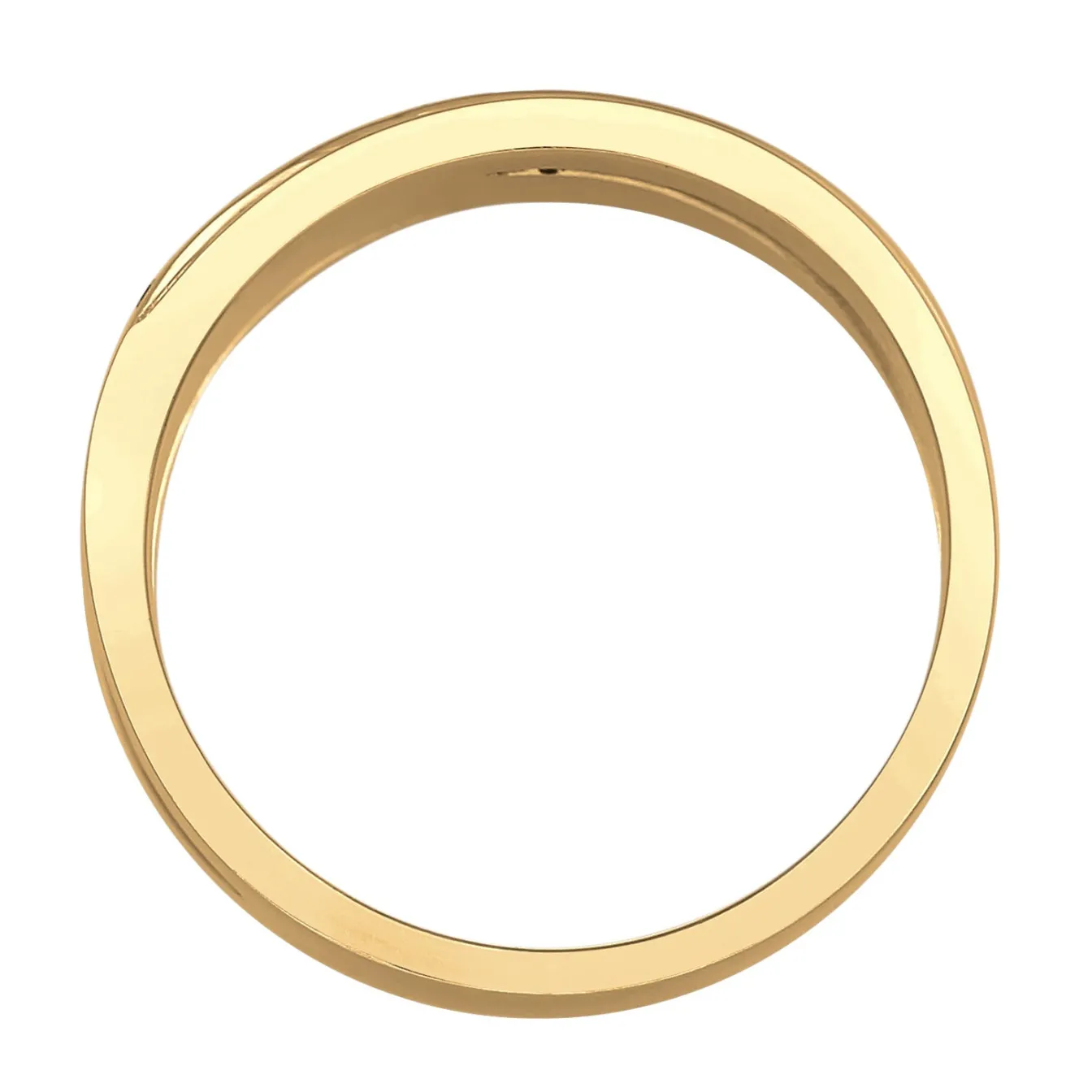 Elli "Bandring gedreht | Kristalle (Weiß)< Roségold|Ringe