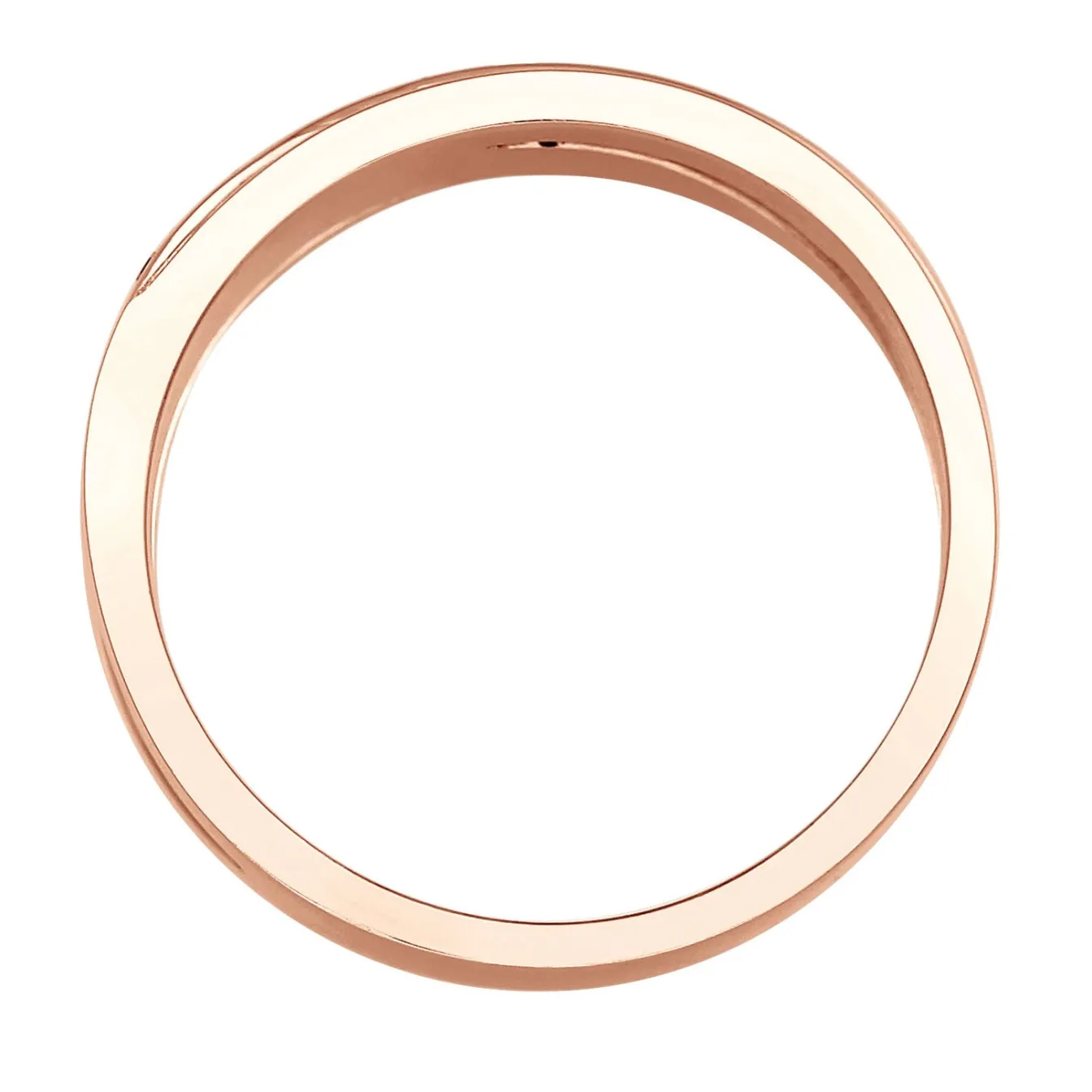 Elli "Bandring gedreht | Kristalle (Weiß)< Roségold|Ringe
