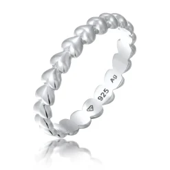 Elli "Bandring Herz< Vergoldet|Symbol-schmuck