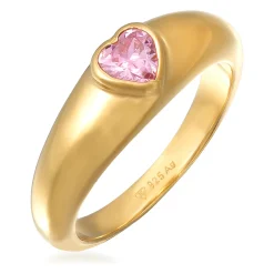 Elli "Bandring Herz | Zirkonia (Rot)< Symbol-schmuck|Herz-schmuck
