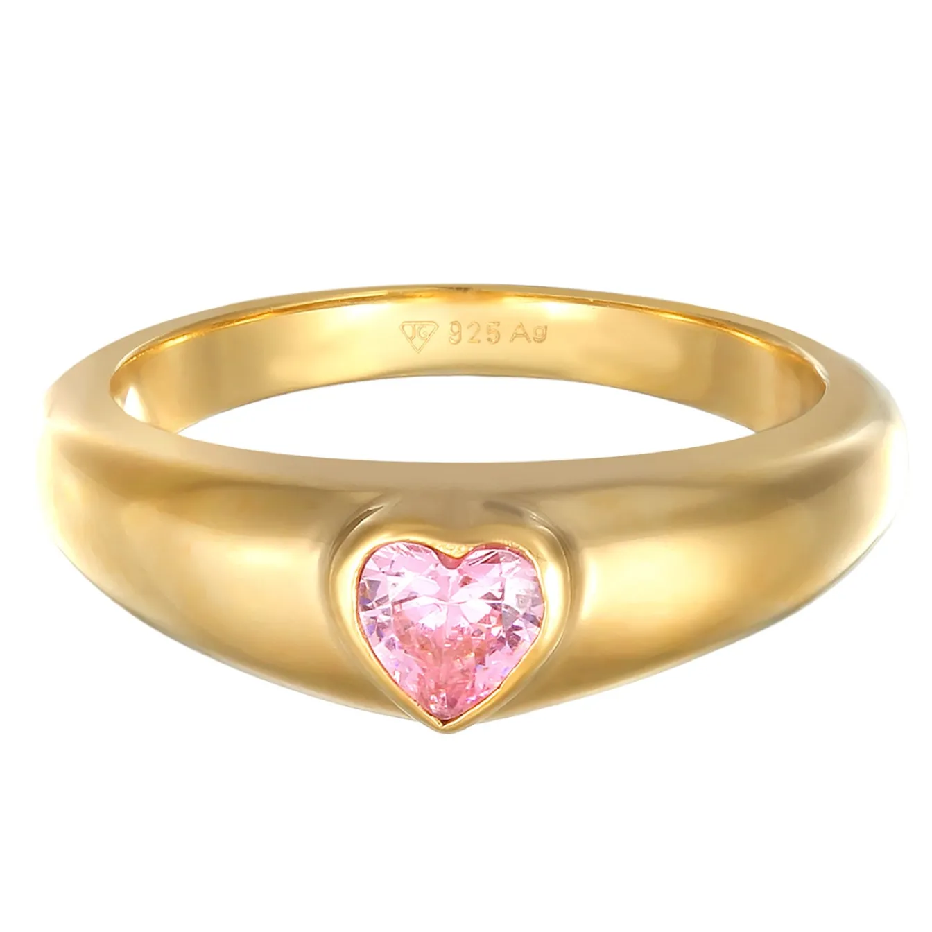 Elli "Bandring Herz | Zirkonia (Rot)< Symbol-schmuck|Herz-schmuck
