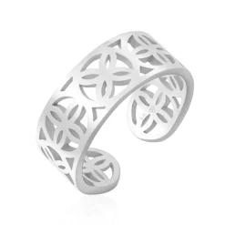 Elli "Bandring Lebensblume Offen< Symbol-schmuck|Ringe