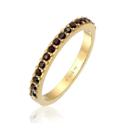 Elli "Bandring Memoire | Kristall (Schwarz)< Ringe|Silber
