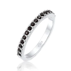 Elli "Bandring Memoire | Kristall (Schwarz)< Ringe|Silber