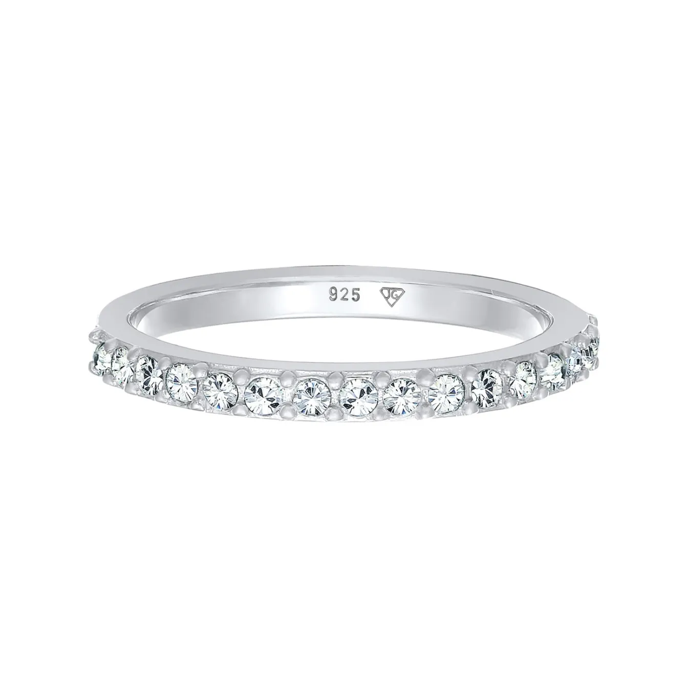 Elli "Bandring Memoire | Kristalle (Weiß)< Roségold|Ringe