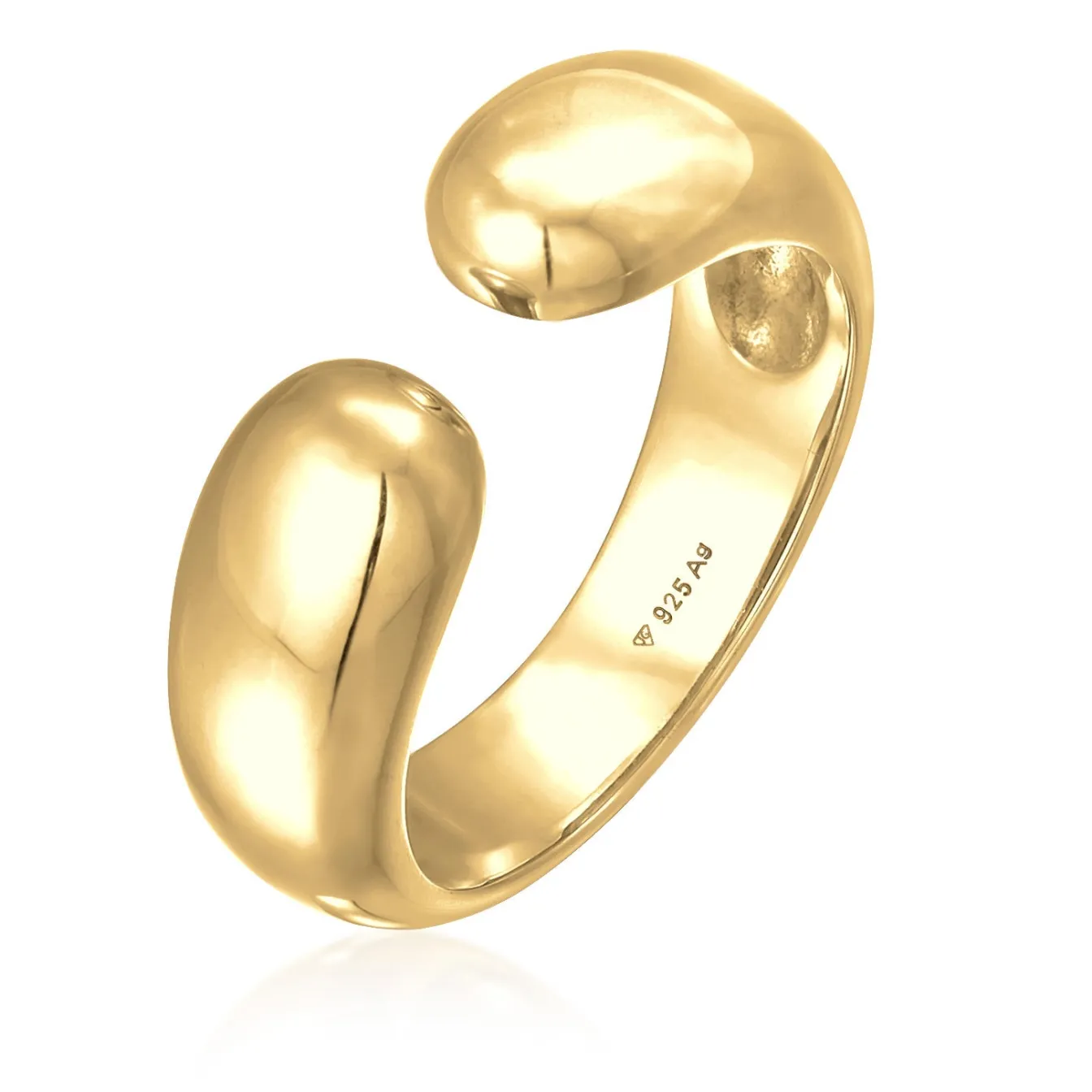 Elli "Bandring Offen< Ringe|Vergoldet