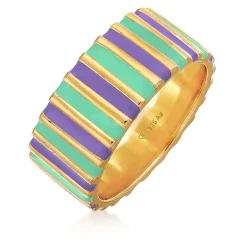 Elli "Bandring Rillen | Emaille (Orange)< Ringe