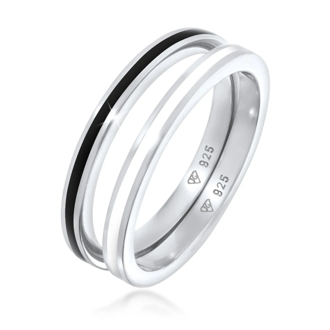 Elli "Bandring Set | Emaille< Ringe|Vergoldet