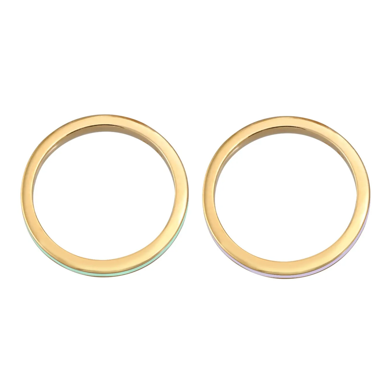 Elli "Bandring Set | Emaille< Ringe|Vergoldet