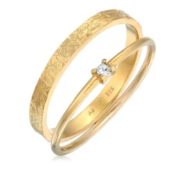 Elli "Bandring Set Solitär | Kristall (Weiß)< Roségold|Schmucksets