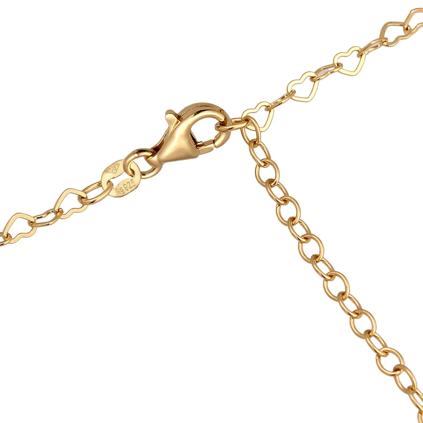 Elli "Bauchkette Herz< Vergoldet|Symbol-schmuck