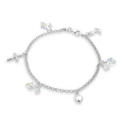 Elli "Bettelarmband Anker | Kristall ( Weiß )< Symbol-schmuck|Herz-schmuck