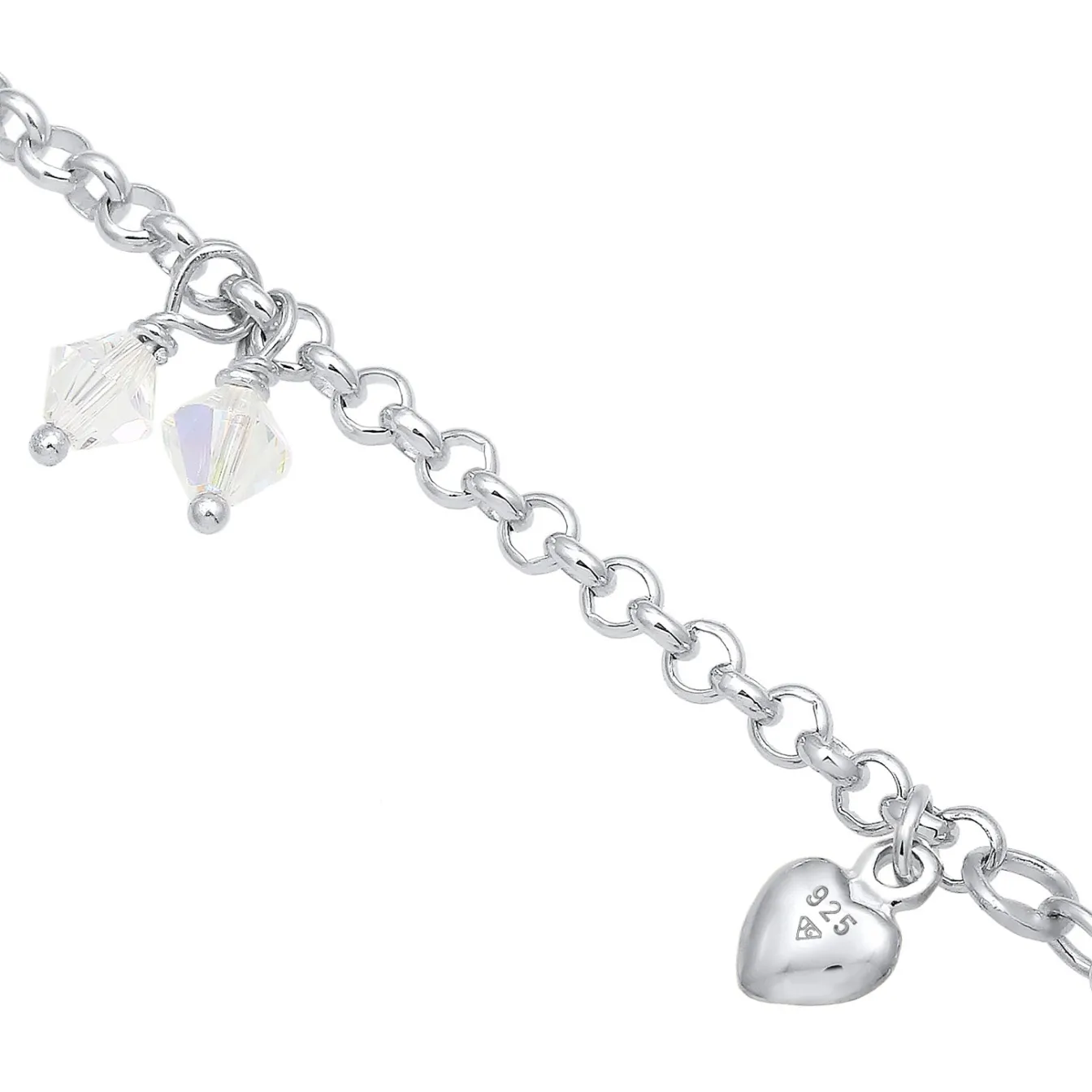 Elli "Bettelarmband Anker | Kristall ( Weiß )< Symbol-schmuck|Herz-schmuck