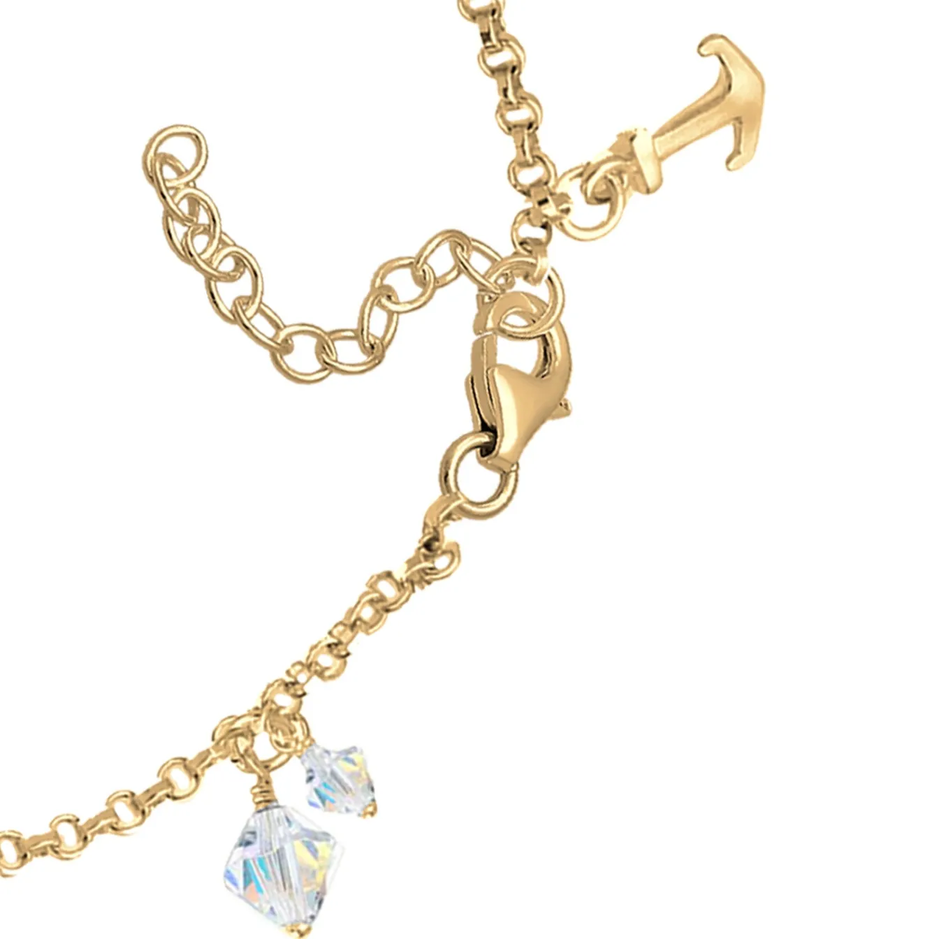 Elli "Bettelarmband Anker | Kristall ( Weiß )< Symbol-schmuck|Herz-schmuck