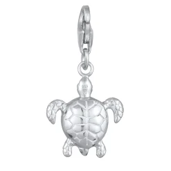 Elli "Charm Anhänger Schildkröte | Emaille, Kristalle (Blau)< Anhänger & Charms|Silber