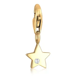 Elli "Charm Astro | Zirkonia ( Weiß )< Anhänger & Charms|Vergoldet