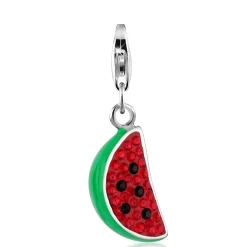 Elli "Charm Früchte | Kristall ( Schwarz )< Anhänger & Charms|Silber