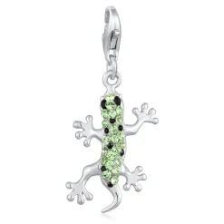 Elli "Charm Gecko | Kristall ( Schwarz )< Anhänger & Charms|Vergoldet