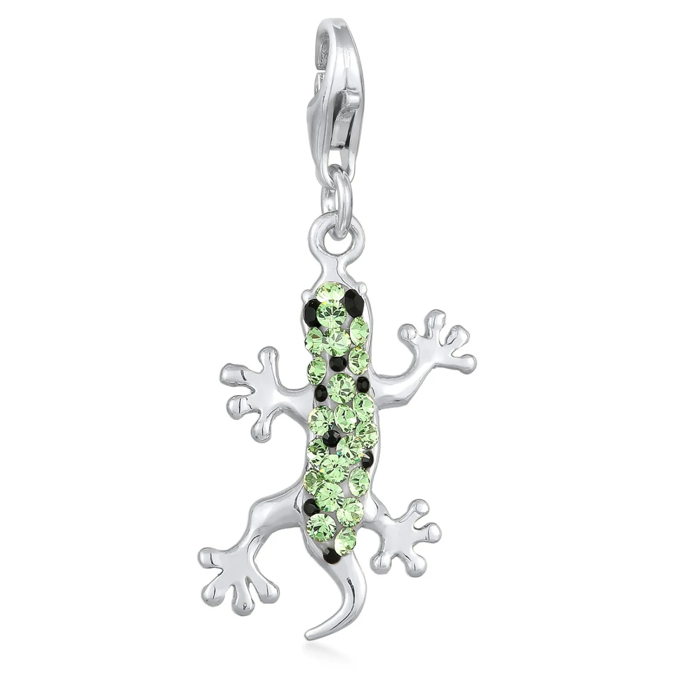 Elli "Charm Gecko | Kristall ( Schwarz )< Anhänger & Charms|Vergoldet