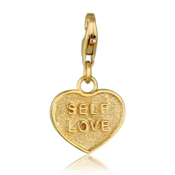 Elli "Charm Herz SELF LOVE< Vergoldet|Symbol-schmuck