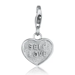 Elli "Charm Herz SELF LOVE< Vergoldet|Symbol-schmuck