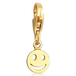 Elli "Charm mit Smiling Face< Anhänger & Charms|Vergoldet