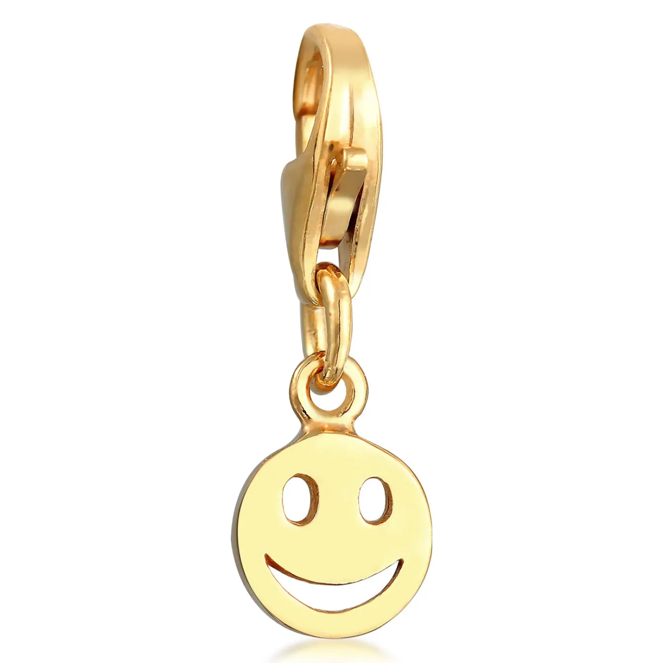 Elli "Charm mit Smiling Face< Anhänger & Charms|Vergoldet