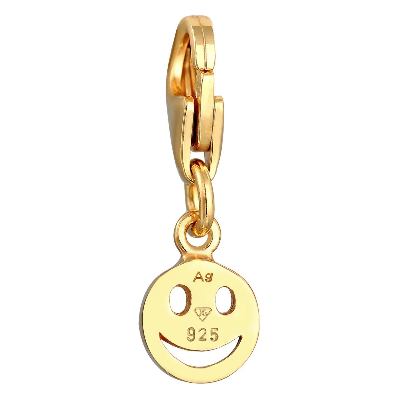 Elli "Charm mit Smiling Face< Anhänger & Charms|Vergoldet