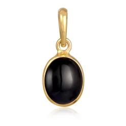 Elli "Charm Oval | Onyx (Schwarz)< Anhänger & Charms|Vergoldet