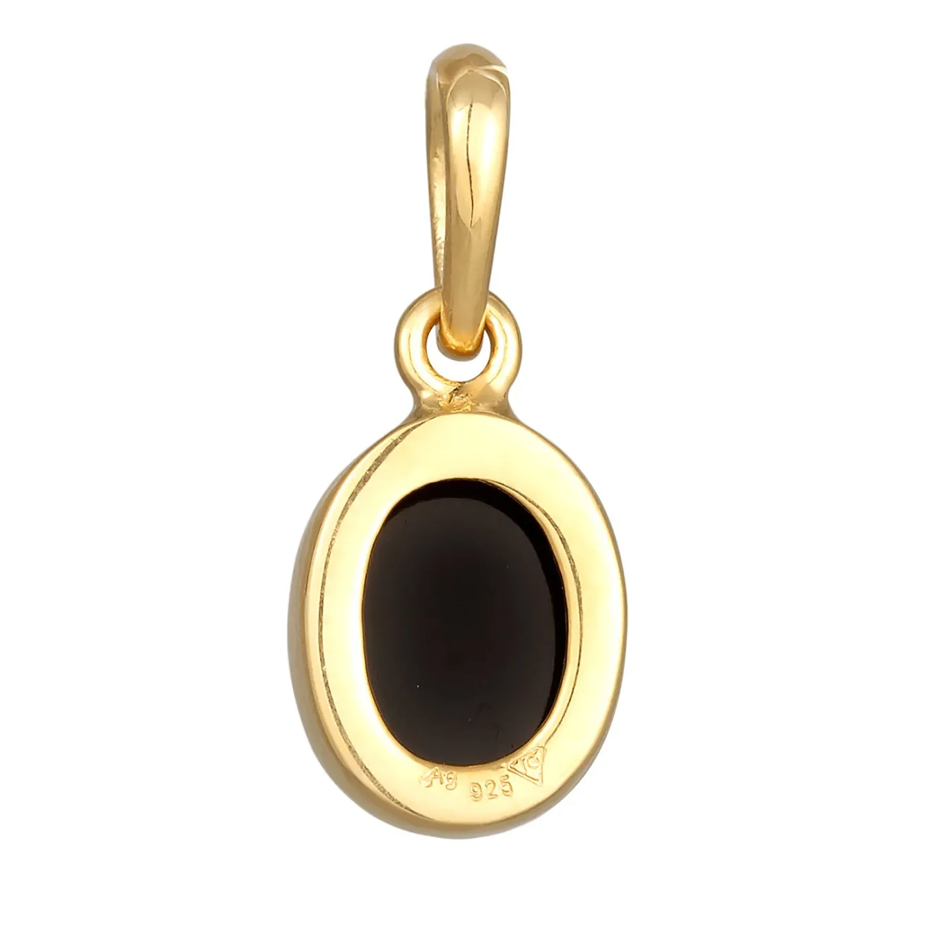 Elli "Charm Oval | Onyx (Schwarz)< Anhänger & Charms|Vergoldet