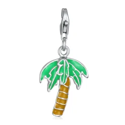 Elli "Charm Palme Emoji | Emaille< Vergoldet|Symbol-schmuck