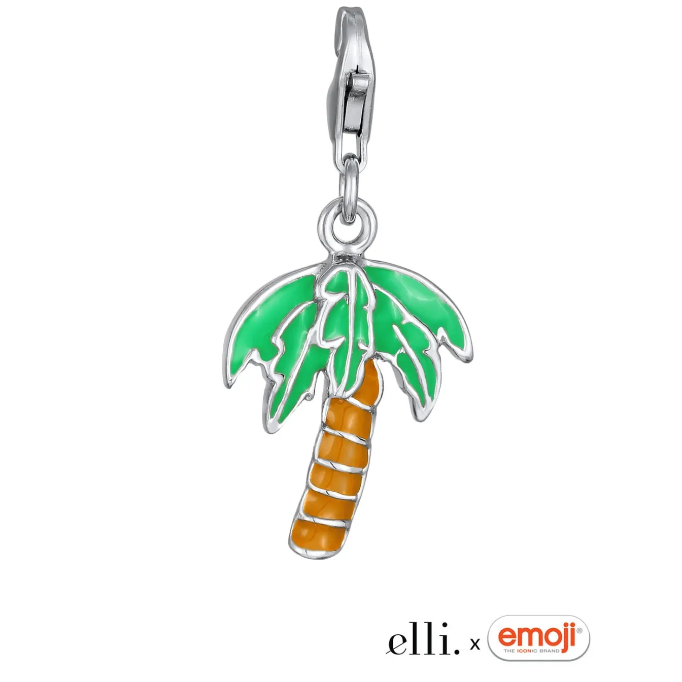 Elli "Charm Palme Emoji | Emaille< Vergoldet|Symbol-schmuck