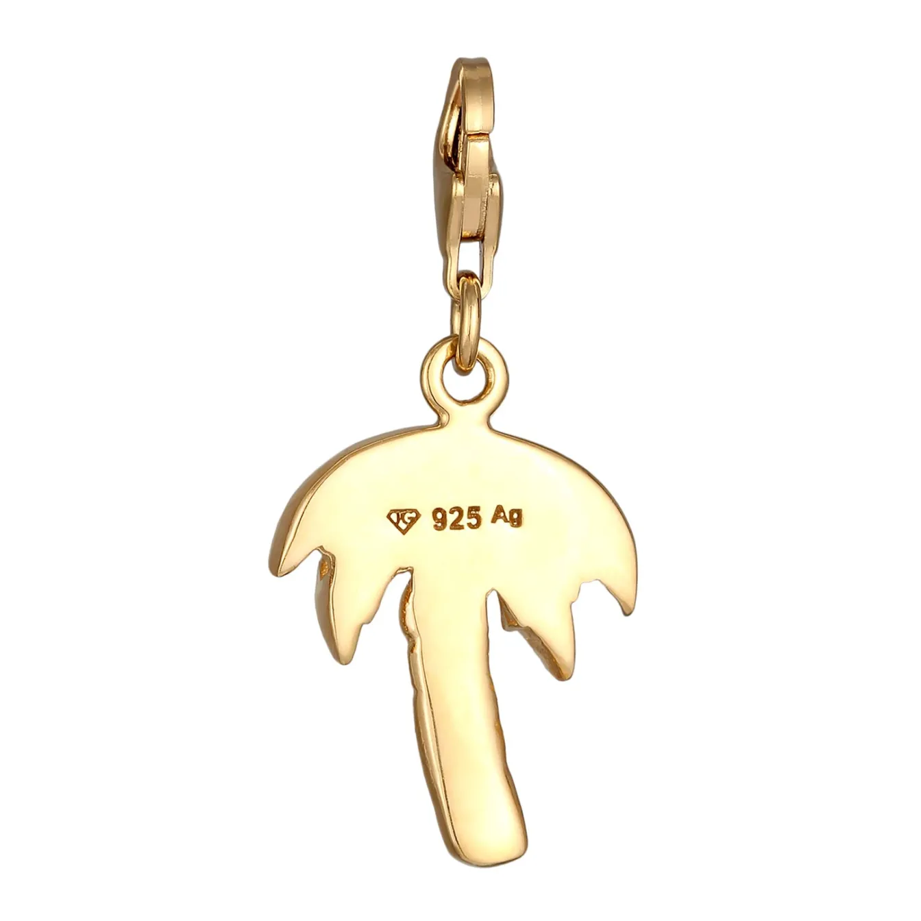 Elli "Charm Palme Emoji | Emaille< Vergoldet|Symbol-schmuck