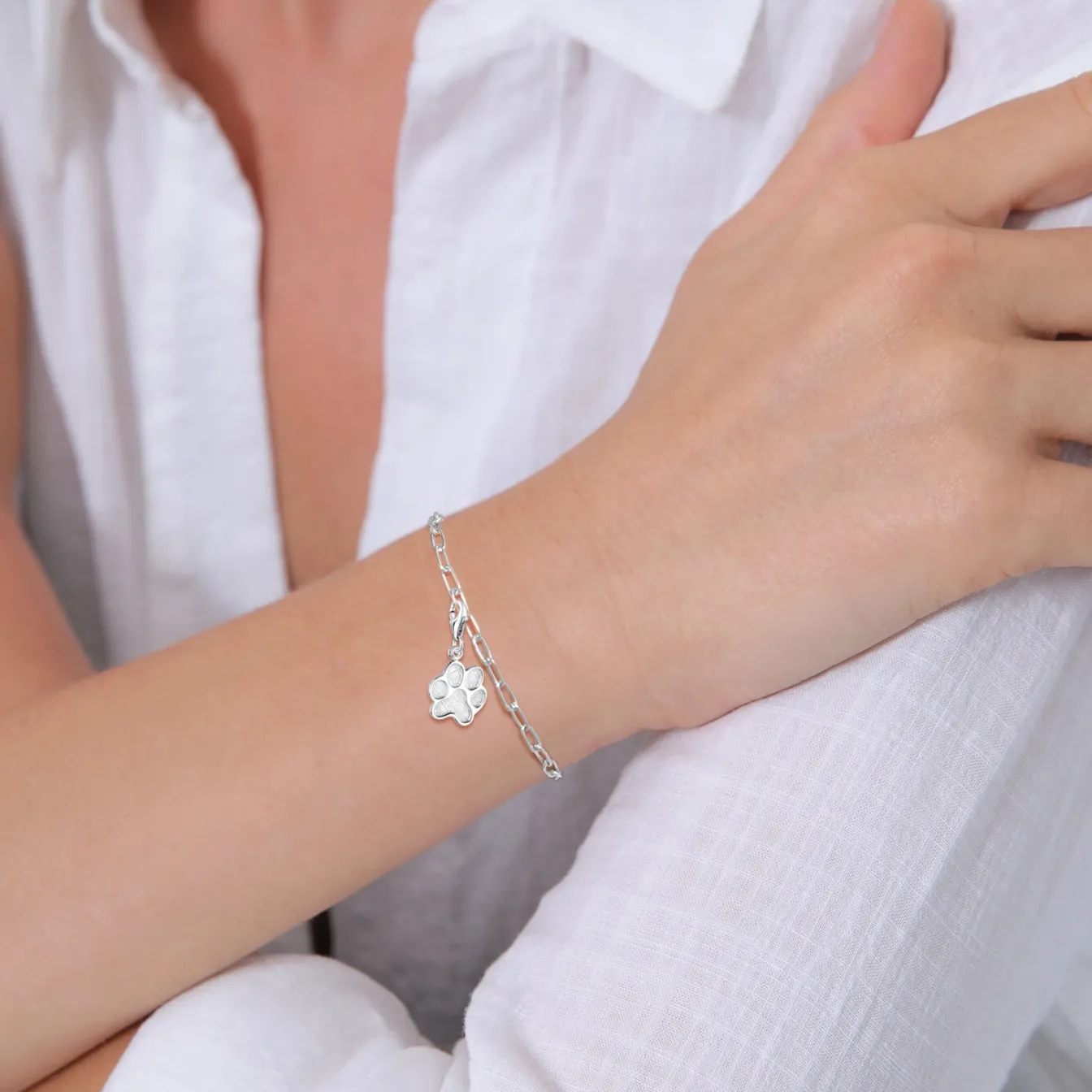 Elli "Charm Pfote< Anhänger & Charms|Silber