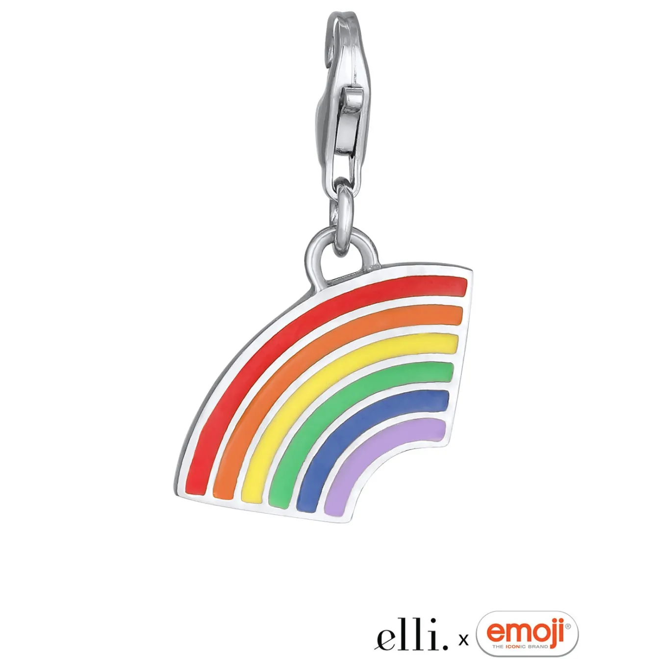 Elli "Charm Regenbogen Emoji | Emaille (Bunt)< Vergoldet|Symbol-schmuck