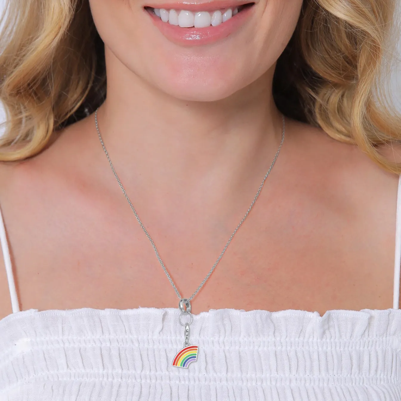 Elli "Charm Regenbogen Emoji | Emaille (Bunt)< Vergoldet|Symbol-schmuck
