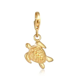 Elli "Charm Schildkröte< Anhänger & Charms|Vergoldet