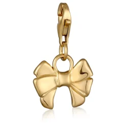 Elli "Charm Schleife< Vergoldet|Symbol-schmuck