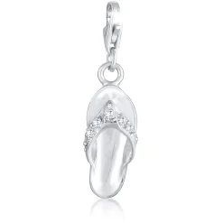 Elli "Charm Schuh | Zirkonia ( Weiß )< Symbol-schmuck|Anhänger & Charms