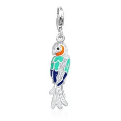Elli "Charm Vogel | Kristall ( Schwarz )< Anhänger & Charms|Vergoldet